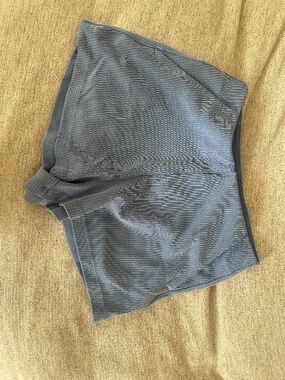 Lululemon Blue Ribbed High Rise Athletic Workout Shorts